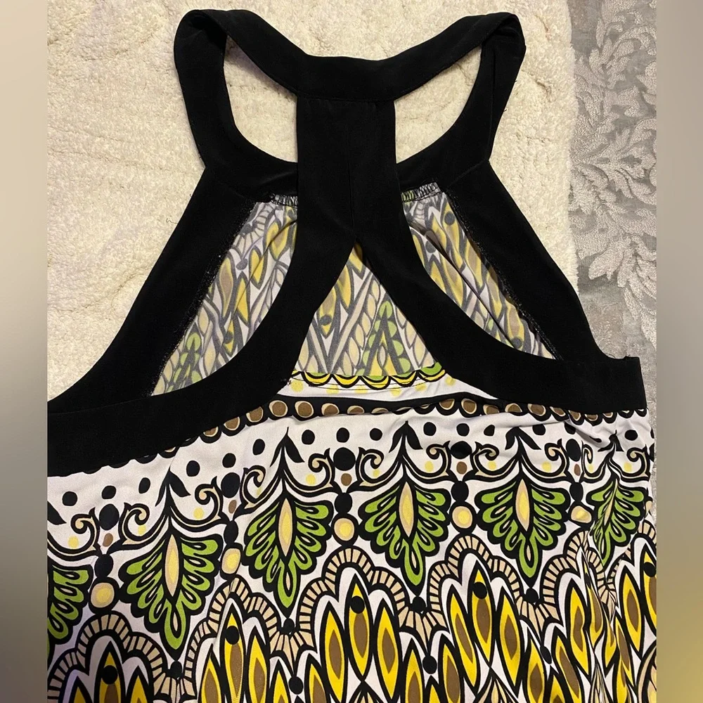 Colorful Patterned Racerback Tunic | L - Picture 3 of 5